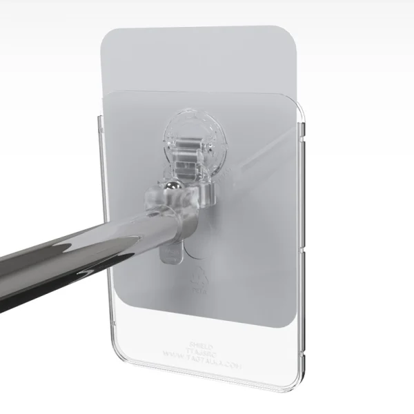 a6 shield round corners clear rear view with graphic sliding out